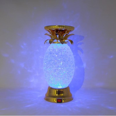 Kreatív gyertyatartó színváltó led világítással hógömb - ananászos PL-101