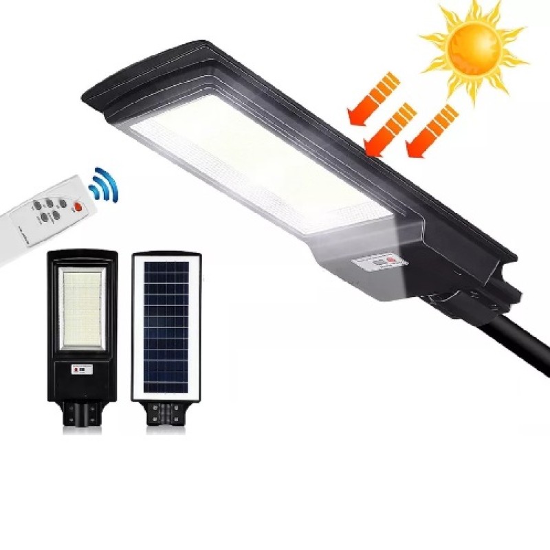 Mozgásérzékelős napelemes térvilágítás, LED lámpa távirányítóval 600W teljesítménnyel