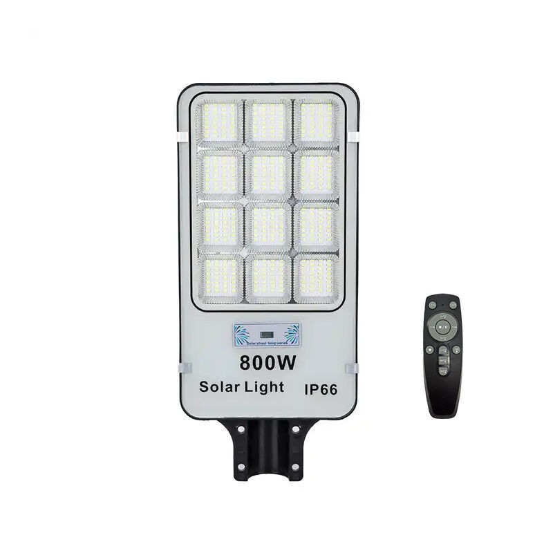Napelemes utcai, udvari LED lámpa IP66 védelemmel, mozgásérzékelővel + távirányítóval - 800W