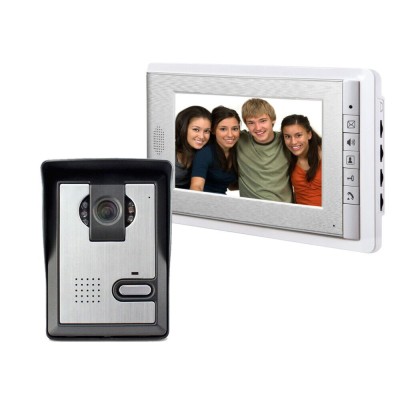 Vezetékes videó kapucsengő rendszer 7 hüvelykes LCD monitor színes videó - Video DoorPHone For Villa