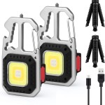 Mini COB LED zseblámpa állvánnyal / akkumulátoros, multifunkciós (W5138)