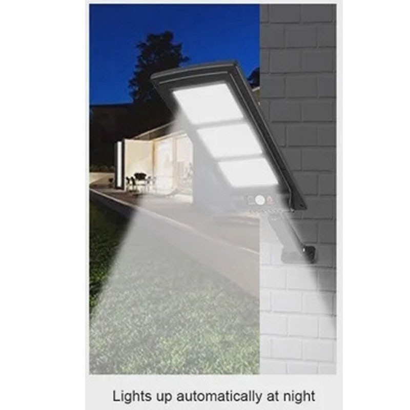 Kültéri vízálló indukciós napelemes LED fali lámpa 180W távirányítóval, mozgásérzékelővel WA22-06180COB IP67