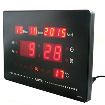 Digitális LED óra ébresztő funkcióval, hőmérő kijelző, LED naptár -  JH-2315  -