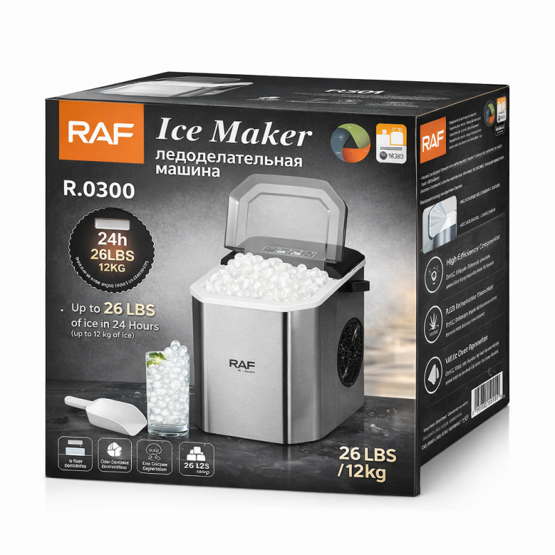 Professzionális Jégkészítő Gép – 12 kg / 24 óra - RAF R.0300