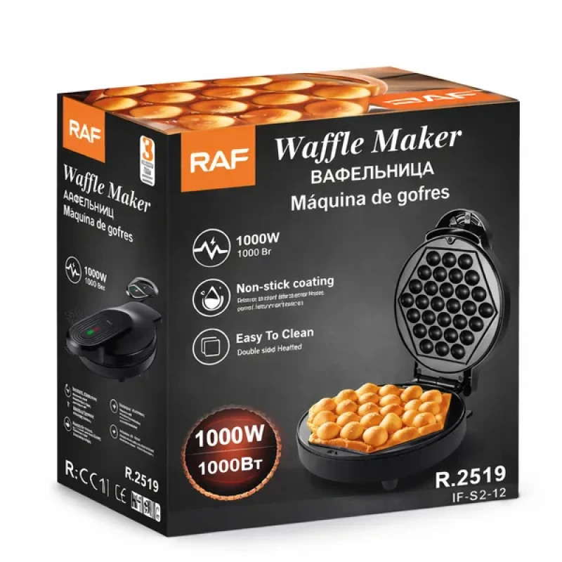 Gofrisütő (Bubble Waffle Maker) 1000W - RAF R.2519