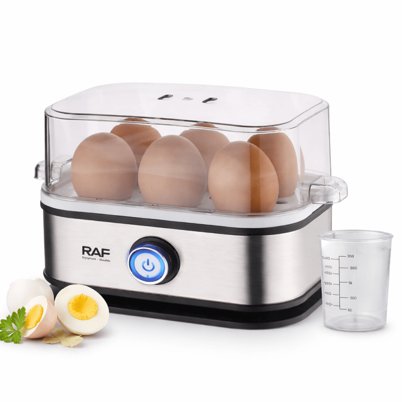 Rozsdamentes Acél Tojásfőző – 6 Tojásos, 400W - RAF R.0065