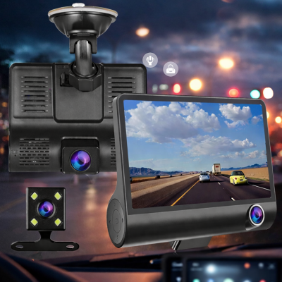 CAROVR fedélzeti kamera rendszer - 3 Kamerás Autós Menetrögzítő Kamera – Full HD 1080P, Tolatókamera, Éjjellátás